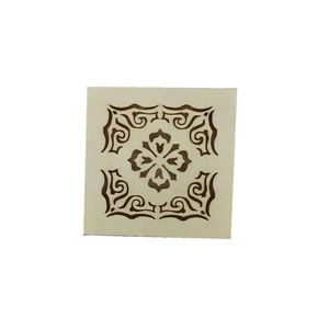 Hollowed Out <b>Wooden</b> <b>Jewelry</b> <b>Box</b> Square 3cm High Antique Style Storage <b>Box</b> With Flip Top Design - Product Image 5