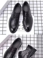 Chaussures Oxford basses pour hommes en similicuir PU, style professionnel et décontracté, grandes tailles, légères, tendance, pour mariage et marié