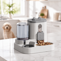 Distributeur d'eau automatique 2-en-1 pour animaux de compagnie, gamelle pour chien, étanche IPX5, en plastique, écologique et résistant aux chutes