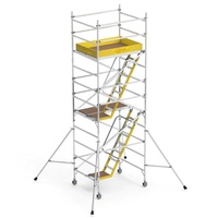 Tour d'échafaudage avec escalier pour l'installation de panneaux solaires Échafaudage mobile avec cadre en aluminium