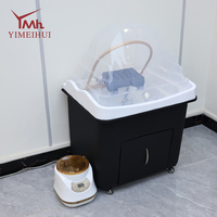 Bac de lavage mobile pour spa capillaire à circulation d'eau, professionnel, pour salon de beauté