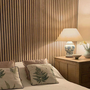 Paneles de pared acústicos de <span class=keywords><strong>madera</strong></span> de <span class=keywords><strong>imitación</strong></span> modernos de alta densidad <span class=keywords><strong>listones</strong></span> de <span class=keywords><strong>madera</strong></span> maciza ligeros ecológicos para uso en gimnasio al aire libre - Product Image 4