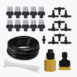 Kit d'irrigation goutte à goutte pour jardin 33Ft 50Ft 60Ft Système DIY avec buses réglables Kits de tuyauterie automatiques - Product Image 1