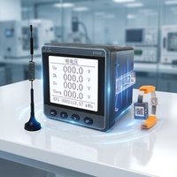 Medidor de Energía Multifunción Trifásico ES600E-6, Sensor de Temperatura Inalámbrico de 6 Canales, Clase 0.5S, Armónicos 2-31, RS485 Modbus