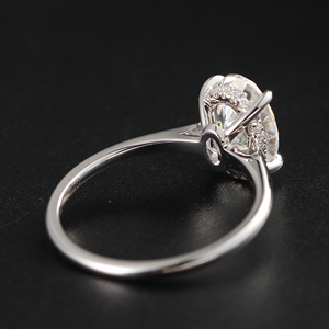 ファッションリングミオッサナイトリングプラチナジュエリー10K14K18Kホワイトゴールドダイヤモンドエンゲージメントリング - Product Image 4