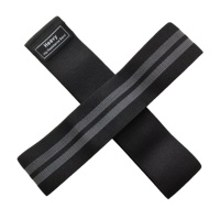 Ensemble de bandes de résistance en tissu polyester épais antidérapant avec logo personnalisé, 3 bandes larges tricotées pour les hanches, pour les fessiers