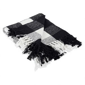Manta de lujo 100% algodón suave y cálido manta a cuadros colección Manta de algodón hogar de proveedor indio por ITHL - Product Image 1