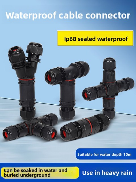 Outdoor Waterproof Copper Connector Cable Wire Quick Wiring Branch Tee One in One Two Out Buried Branch Terminal M16
