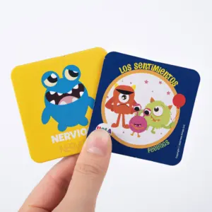 Fabricante OEM personalizado ambos lados impresión Flash tarjeta niños aprendizaje juego de cartas memoria educativa juego de cartas Flash