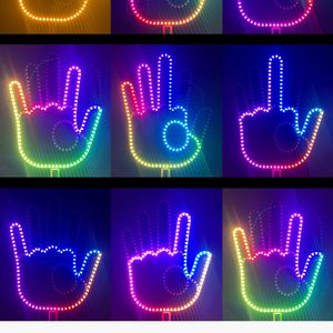 Vente chaude RGB Finger Light USB Voiture Fenêtre Geste Lumière Avec Télécommande Led <span class=keywords><strong>Flik</strong></span> Me Middle Finger Car Light - Product Image 3