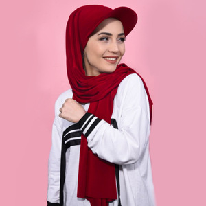 <strong>Hijabs</strong> With Baseball Cap Summer Sports Hat With Jersey Scarf for Muslim Women Jersey Sport Baseball Cap Scarf - Product Image 3