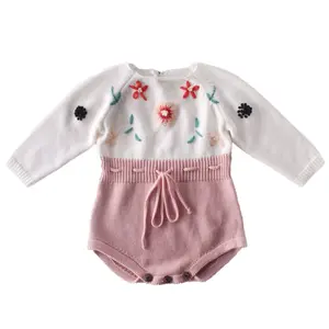 Newborn Baby onesie Crochet Knit sweater children clothing baby romper