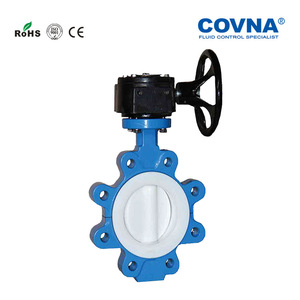 Válvula de Mariposa Kovina 304 de Hierro Fundido con Revestimiento de EPDM, Doble Excéntrica, Manual, para Uso Industrial en Agua - Product Image 4