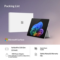 Ordinateur portable 2-en-1 Microsoft Surface Pro 11 13 pouces, processeur Snapdragon X Elite 12 cœurs, 16 Go de RAM, 512 Go de SSD, Noir élégant, Windows 11 Pro