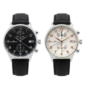 2022 ZS cassa dell'orologio in acciaio inossidabile di lusso orologio da polso in pelle personalizzato cronografo da uomo orologi al quarzo orologio da uomo in acciaio inossidabile