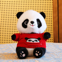 Peluche Panda Réaliste Super Douce et Adorable, Mascotte Chinoise en Polyester, Cadeau d'Anniversaire et Souvenir pour Enfants - Vente Flash