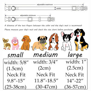 Nettes Hunde halsband mit Blumen zauber Marineblau verstellbares Haustier halsband mit Blumenmuster für weibliche männliche kleine mittelgroße Hunde - Product Image 6