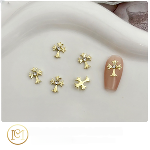 Cross Nail Art Charms 02: Vintage Punk Alloy avec Rhinestone pour les <span class=keywords><strong>ongles</strong></span> à presser - Product Image 3
