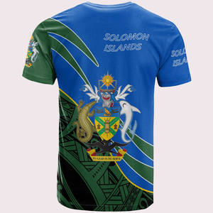 เสื้อยืดวินเทจสำหรับผู้ชายเสื้อยืดลำลองแขนสั้นที่กำหนดเองเสื้อยืดโลโก้หมู่เกาะโซโลมอน - Product Image 2
