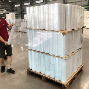 Producción directa de fábrica Película estirable transparente rígida LLDPE rollos Jumbo LLDPE PE Película con equipo moderno - Product Image 1