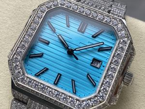 Montre mécanique en cristal de luxe de 45mm de qualité supérieure Mouvement ETA 330 TW Factory 5821 Ice Star Montre PP en diamant en forme de T - Product Image 3