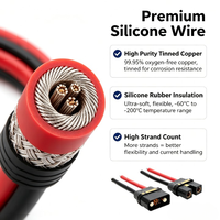 Câble de connecteur haute intensité personnalisé QS8, faisceau de câbles en silicone 12AWG pour drone RC, batterie Lipo, moteur ESC