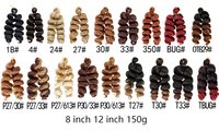 Cheveux synthétiques bouclés en spirale française de 8 pouces, teints, pour tresses, extensions de cheveux en crochet