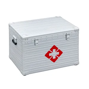 Merveilleux Promotionnel Logo Personnalisé En Aluminium Premiers Secours Médical Transport D'urgence Cabinet Cas Cas De Sécurité