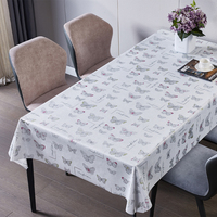 Nappe de table de luxe blanche RNPT Platinum, imprimée, résistante aux taches, en PVC, rouleau de nappe facile à nettoyer / nettoyage facile, carrée