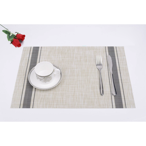 High Quality Gold PVC <b>Table</b> Decoration <b>Mats</b> Set Luxury Classic Plastic Woven Placemat for Restaurant Hotel <b>Dinner</b> Dining Plate - Product Image 4