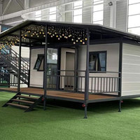 Maison conteneur extensible à double aile de 20 et 40 pieds, conforme aux normes australiennes, 1 à 5 chambres, style moderne, pour centre commercial, mini-maison, jardin et cuisine