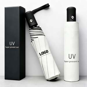 Parapluie pliant personnalisé à double usage avec logo, grand format, protection solaire et pluie, cadeau promotionnel d'entreprise, vente en gros - Product Image 1