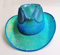 Rave Glowing Light up Bar Sombrero de vaquero LED Luminoso Novia Cowgirl Cap NightClub Despedida de soltero Props Sombrero de neón Suministros para festivales