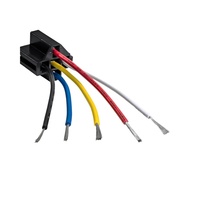 Relais à Enclenchement SPDT 40A 12V 24V CC 4 Broches 5 Broches avec Base de Faisceau de Câblage