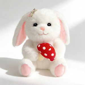 Nouveauté 2026 : Adorable Lapin avec <span class=keywords><strong>Carotte</strong></span>, Peluche Lapin Blanc à Câliner, Jouet en Peluche, Coussin, Cadeau d'Anniversaire pour Filles - Product Image 2