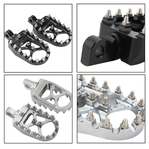 Reposapiés Delanteros y Traseros CNC para Motocicleta Harley X48 XL1200 750 883 Breakout Heritage, Pedales de Aluminio en Negro Cromado - Product Image 5
