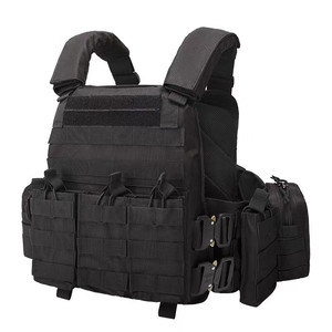 Oxford màu đen không thấm nước chiến thuật vest nhanh chóng phát hành khóa lưới an ninh trọng tấm tàu sân bay cop Pouch cross-phù hợp với Đào Tạo - Product Image 2
