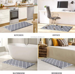 Tapis de cuisine confortables en PVC, mousse à mémoire de forme, anti-fatigue, antidérapants, design moderne, lavables, imperméables, épaisseur moyenne, tapis de position assise-debout - Product Image 5