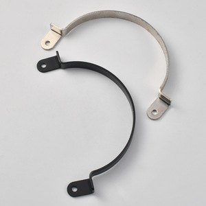 Platinum Link Curved Cabinet Handle Bar Metal Black And <b>Silver</b> Modern Simple Design For Cabinet <b>Doors</b> - Product Image 2
