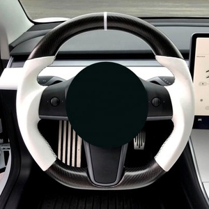 Pièces de course automobiles, housse de volant de voiture, volant en fibre de carbone, télécommande pour <span class=keywords><strong>Tesla</strong></span> <span class=keywords><strong>Model</strong></span> 3 - Product Image 4