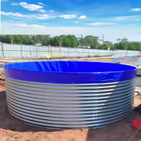 Bassin à poissons pliable en métal galvanisé, facile à assembler, portable, pour l'extérieur, pour la culture de poissons koï, étang ornemental domestique
