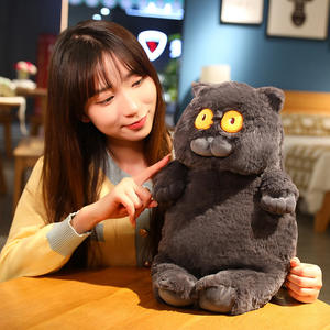 Simpatico peluche farcito gatto nero giocattoli fata bambole nuove angolate per ragazze bambini amici animali domestici compagno gatti adorabili - Product Image 5