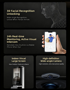 Fabricant OEM Serrure de porte intelligente à reconnaissance faciale 3d veine de la paume Serrure électronique automatique à empreinte digitale Tuya Wifi pour la maison - Product Image 3