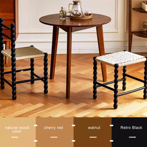 Modern Design Wooden Paper Rope Weave <b>Low</b> <b>Stools</b> Beautifully Designed for Home Use in Living Room - Product Image 5