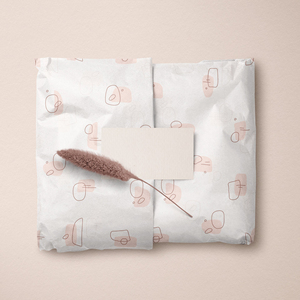 Papel de seda abstracto Rosa minimalista, juego de pegatinas de agradecimiento, papel de regalo de Boutique, embalaje para ropa, envoltura de zapatos - Product Image 3