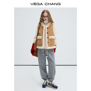 เสื้อกั๊กขนสัตว์วินเทจแบบพับได้ทรงหลวมรุ่นใหม่ VEGA CHANG 2025 สำหรับฤดูหนาว - Product Image 2