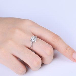 Moissanite Sieraden Ontwerp Originele Fabriek Engagement Moissanite <span class=keywords><strong>Ring</strong></span> Met Korting - Product Image 5