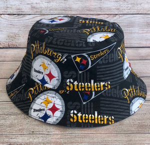 Tùy chỉnh bóng đá mỹ Philadelphia Đại Bàng Kẻ Cướp xô hat Polyester rộng vành ngư dân Mũ trống mũ - Product Image 2
