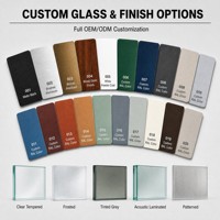 Système de cloisonnement modulaire de 120 mm, cloison acoustique en verre, panneau mural de bureau à lamelles résistant aux chocs
