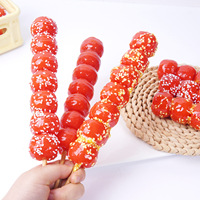 1:1 gesimuleerd gekonfijt meidoornornament, gesimuleerd meidoornfruitmodel, sesam gekonfijte meidoornspiesjes